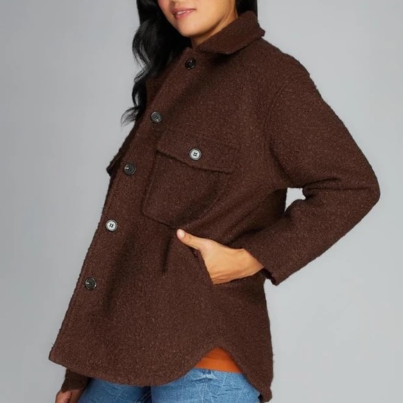 NWT! - C’est Moi | Button Down Bouclé Coat - Picture 4 of 8